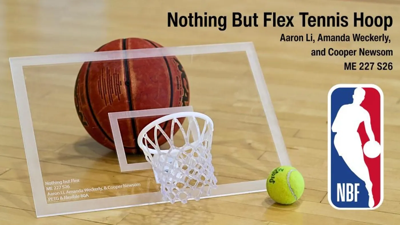 Multi-material 3D-printed mini basketball hoop