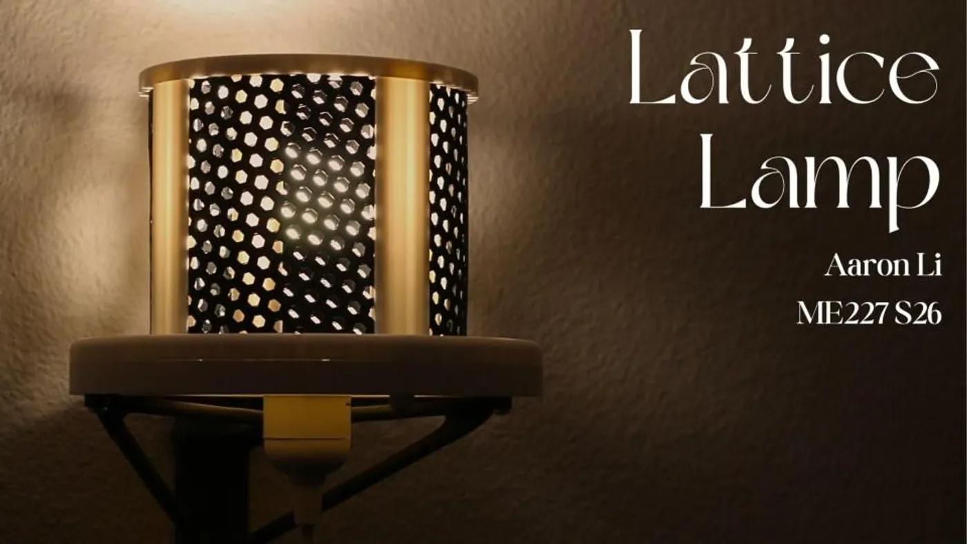 3D-printed lamp with rotating lattice patterns
