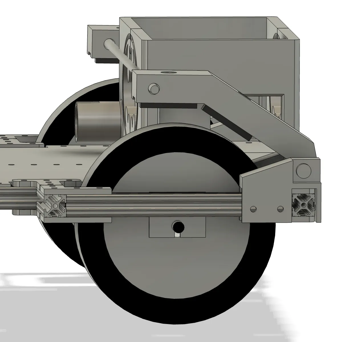CAD detail of the brake caliper