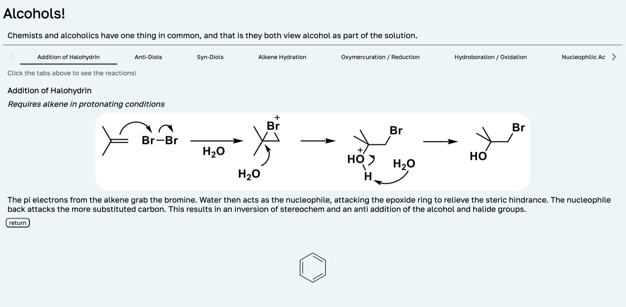 Reaction information page