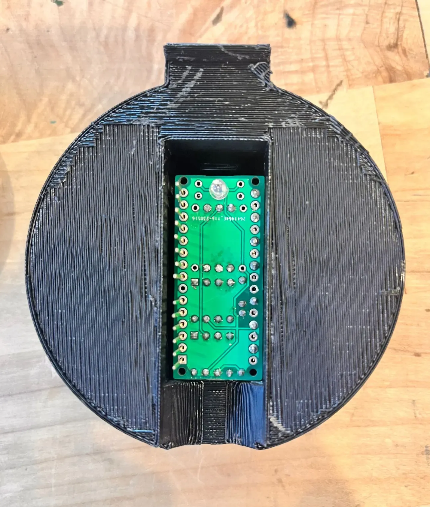 PCB inserted into the casing